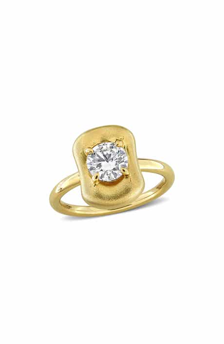 Created Moissanite Solitaire Ring