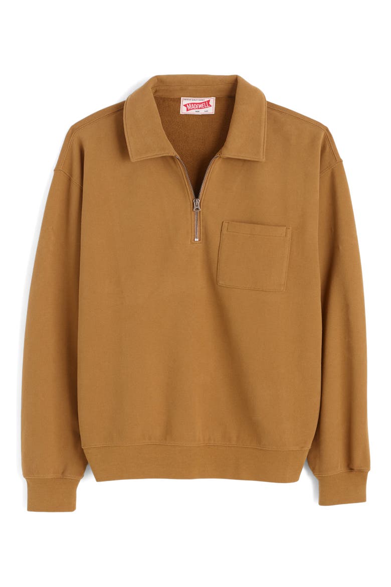 The McCarren Midweight Quarter Zip Sweatshirt, Alternate, color, BRONZED KHAKI
