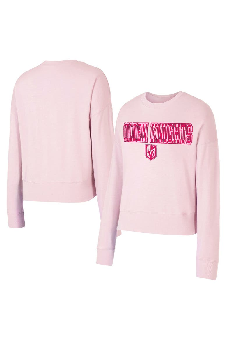 Women's Concepts Sport Pink Vegas Golden Knights Tonal Pullover Sweatshirt, Main, color, Pink