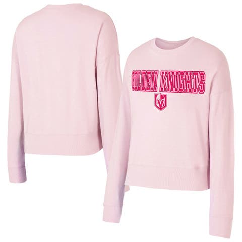 Women's Concepts Sport Pink Vegas Golden Knights Tonal Pullover Sweatshirt