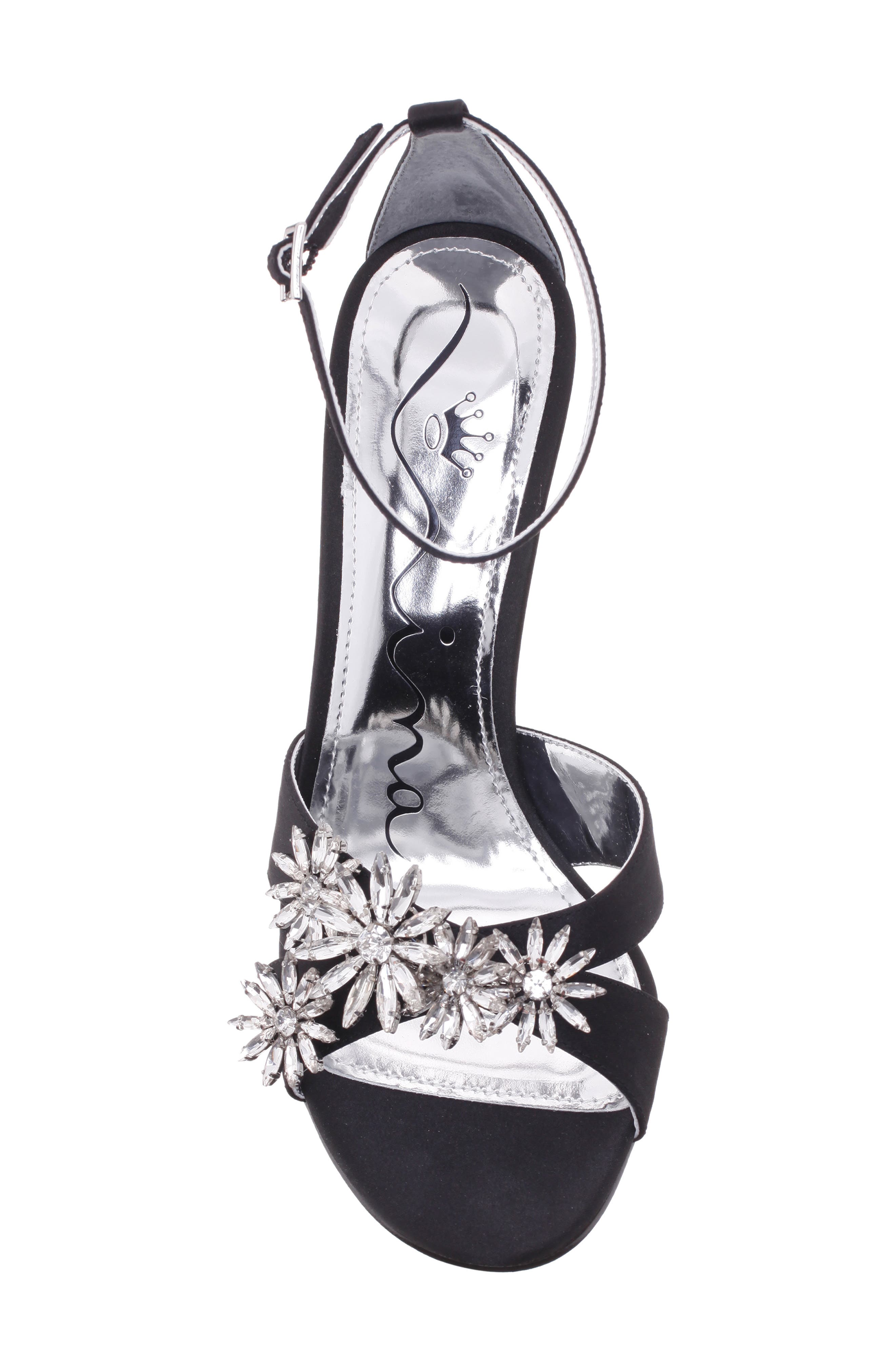 Nina Dawn Ankle Strap Sandal, Alternate, color, Black