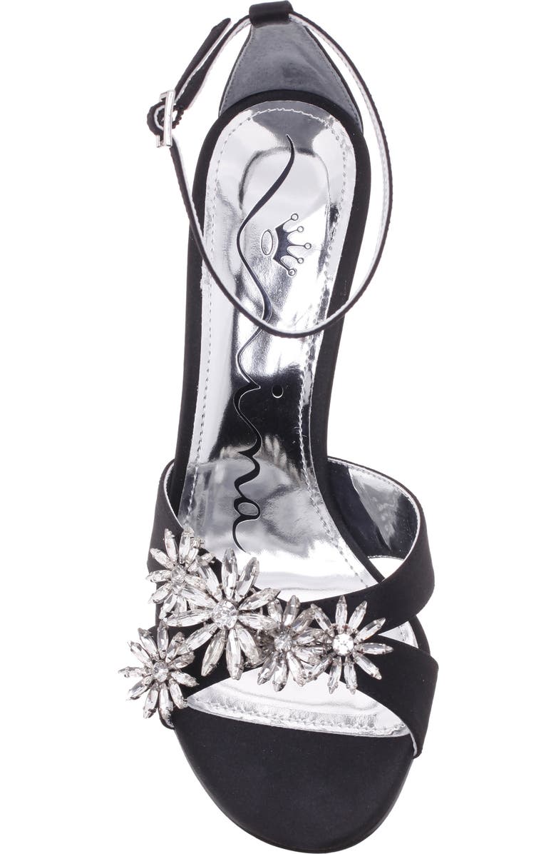 Nina Dawn Ankle Strap Sandal, Alternate, color, Black