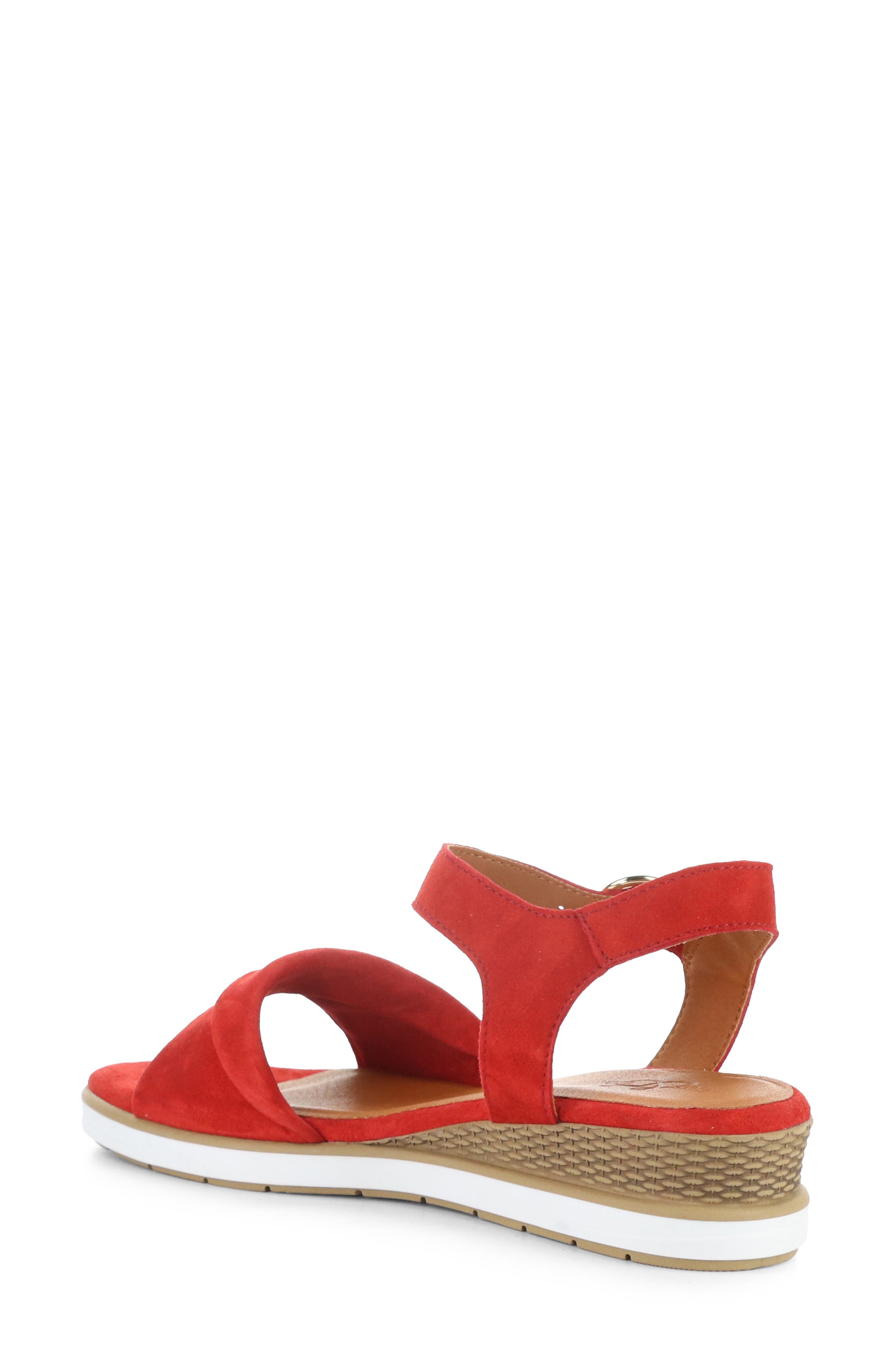 Avon Platform Wedge Sandal, Alternate, color, RED