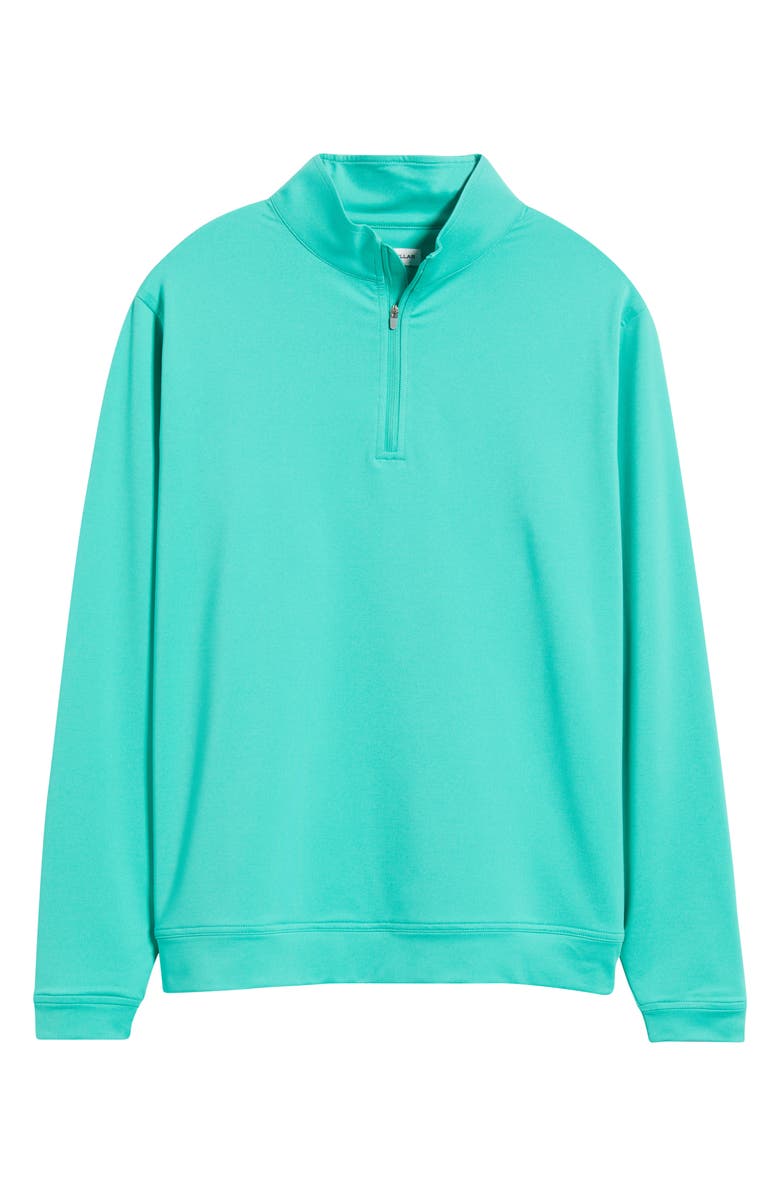 Peter Millar Perth Mélange Performance Quarter Zip Pullover, Alternate, color, Meadow