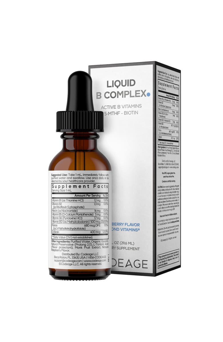 Codeage Liquid B-Complex, Alternate, color, White