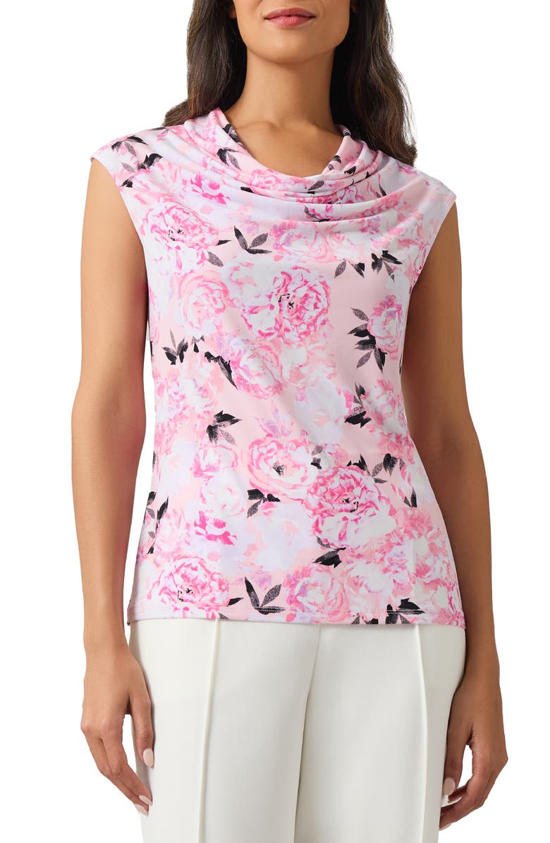 KASPER Cowl Neck Cap Sleeve Knit Top, Main, color,