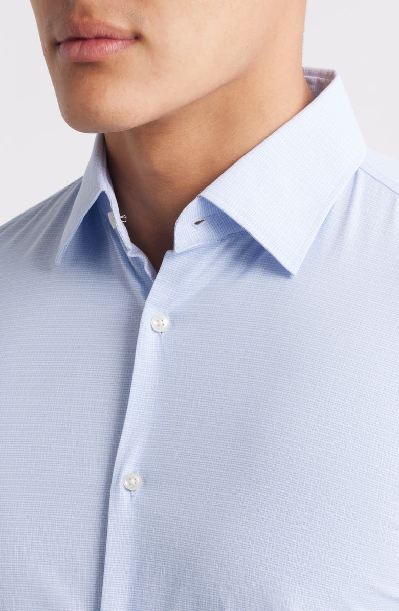BOSS Hank Kent Slim Fit Performance Stretch Dress Shirt, Alternate, color, Open Blue