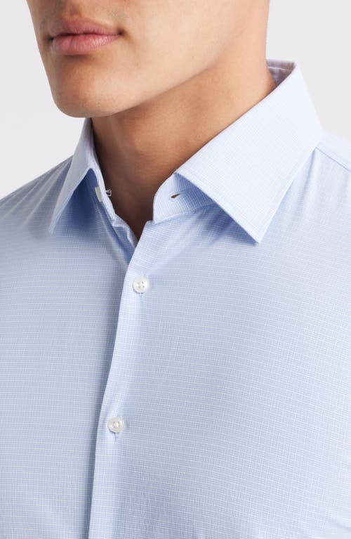 Hugo Boss Boss Hank Kent Slim Fit Performance Stretch Dress Shirt In Blue