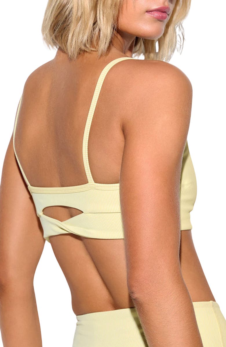 Spiritual Gangster Aria Sports Bra, Alternate, color, French Vanilla