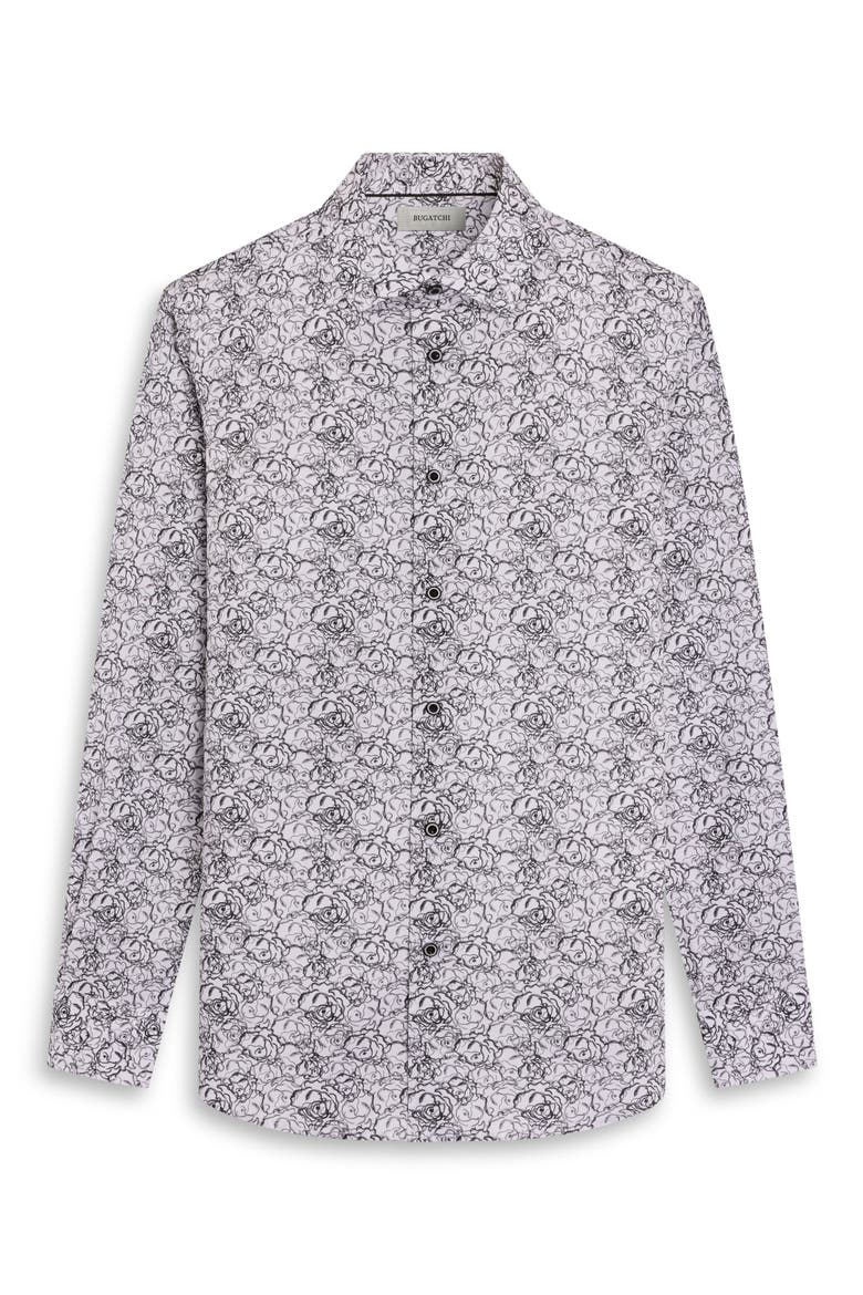 Julian Shaped Fit Long Sleeve Stretch Cotton Shirt, Alternate, color, WHITE