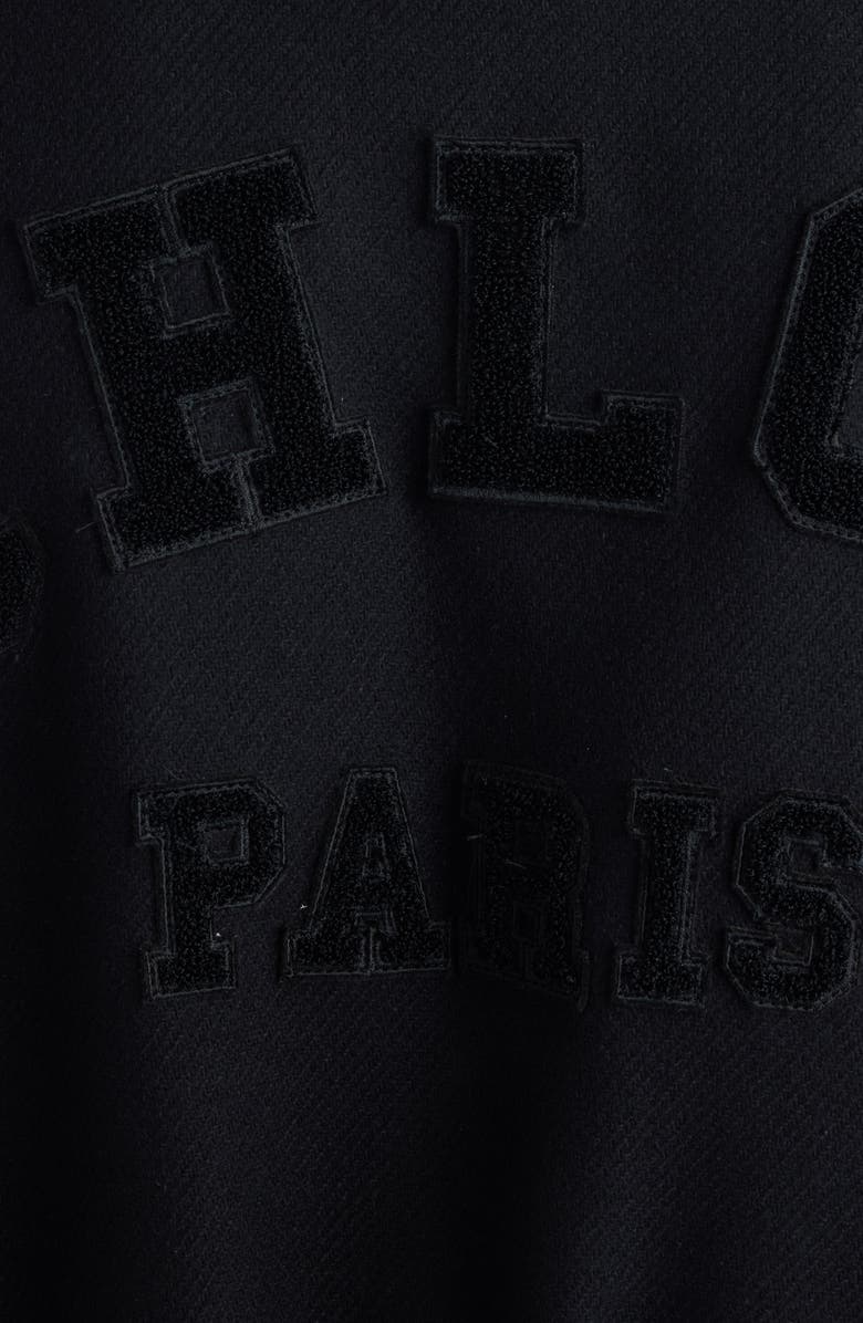 Chloé Snake Capsule Wool Blend Varsity Bomber Jacket, Alternate, color,