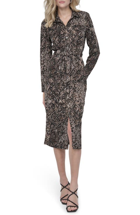 Long Sleeve Midi Shirtdress