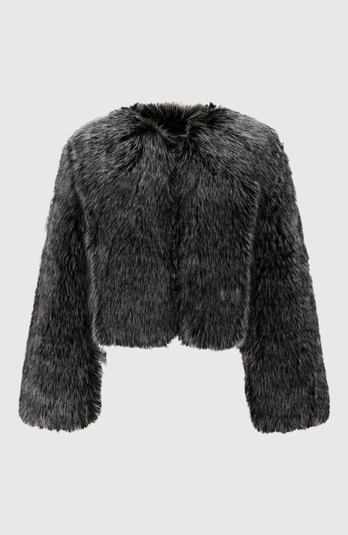 Lyla Grant Fur-free Fox (faux Fur) Bolero In Gray