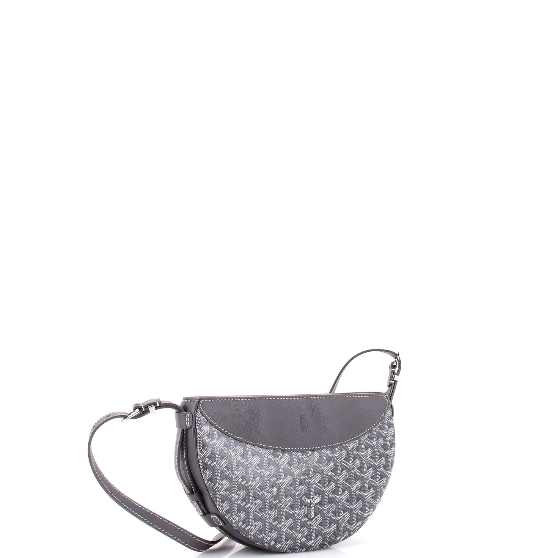 Pre-Owned Goyard Hirondelle Shoulder Bag Coated Canvas and Leather, Alternate, color, Gray