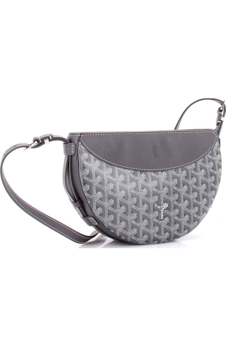 Pre-Owned Goyard Hirondelle Shoulder Bag Coated Canvas and Leather, Alternate, color, Gray