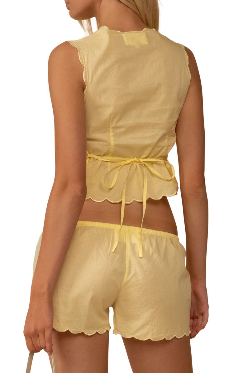 MONTCE Sunshine Scalloped Cotton Cover-Up Vest, Alternate, color, Sunshine