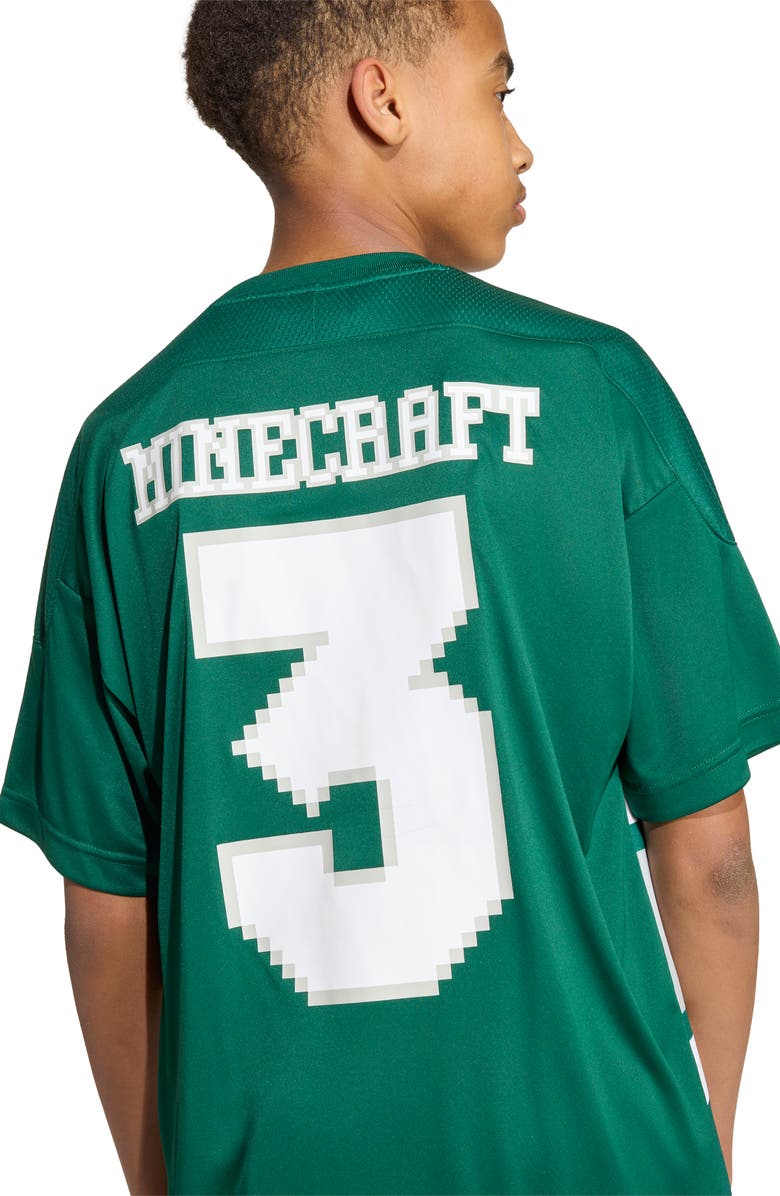 adidas Originals x Minecraft Kids' Graphic Print T-Shirt, Alternate, color, Collegiate Green