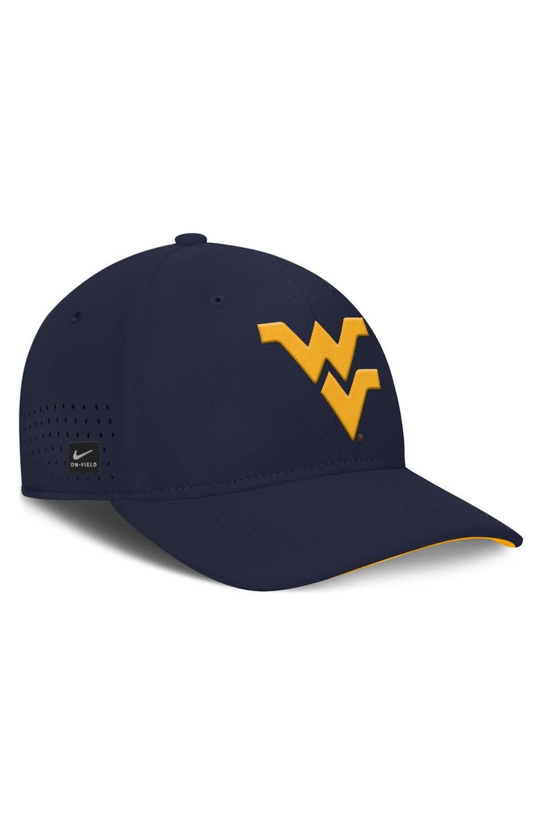 Nike Men's Nike Navy West Virginia Mountaineers 2025 On-Field Gameday Performance Flex Hat, Alternate, color, 
