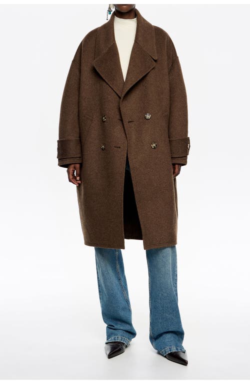 Bimba Y Lola Double-face Maxi Lapel Coat In Brown