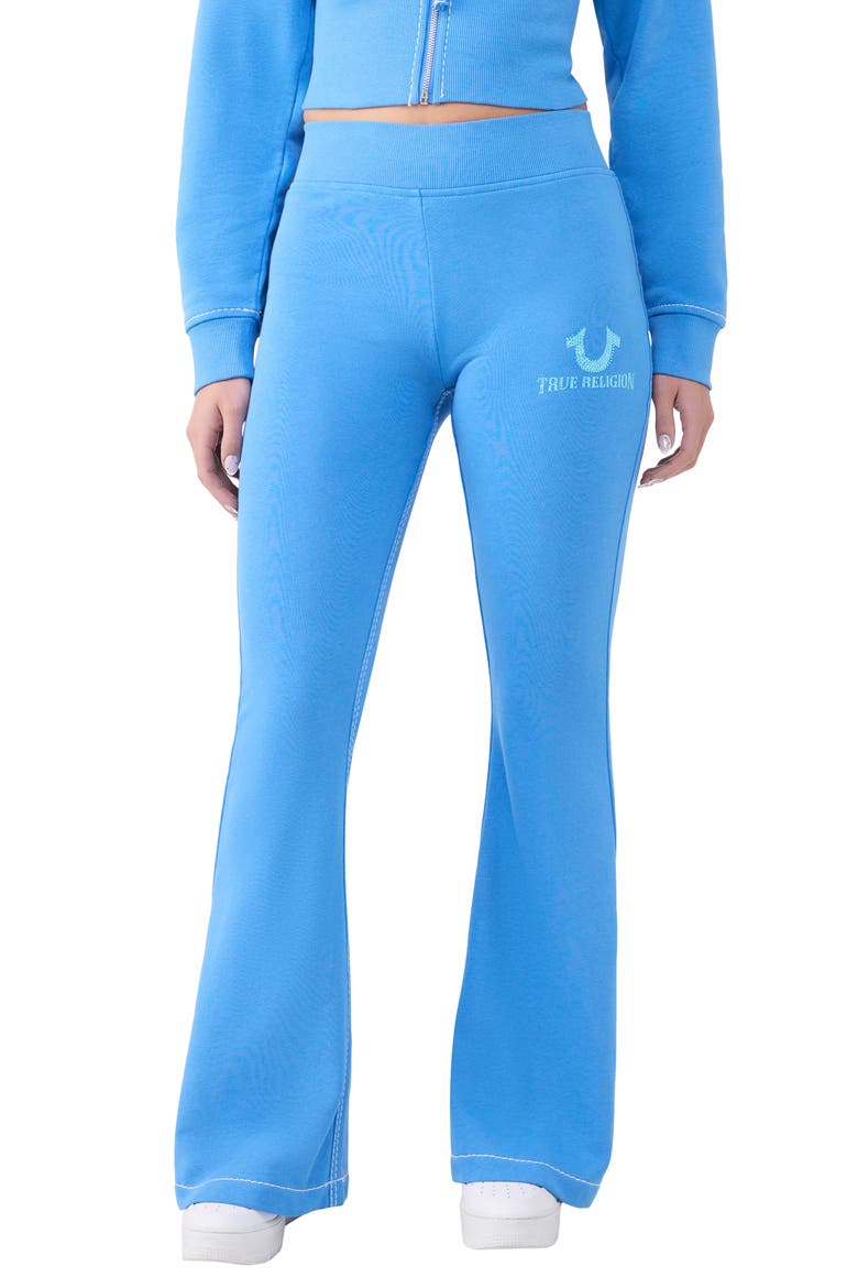 Embroidered Flare Pants, Main, color, SUPER SONIC