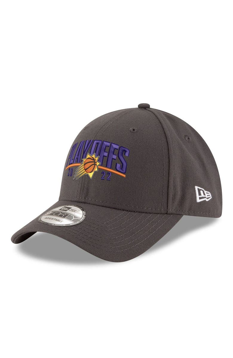New Era Men's New Era Gray Phoenix Suns 2022 NBA Playoffs Arch 9FORTY Adjustable Hat, Main, color, 