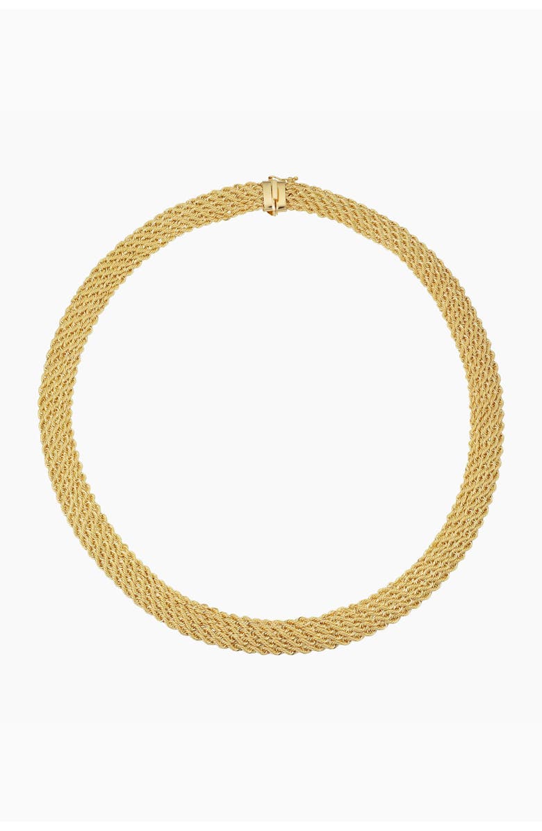 Oradina 18K Yellow Gold Roman Rope Quartet Necklace, Main, color, Yellow Gold