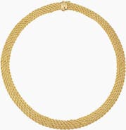 Oradina 18K Yellow Gold Roman Rope Quartet Necklace