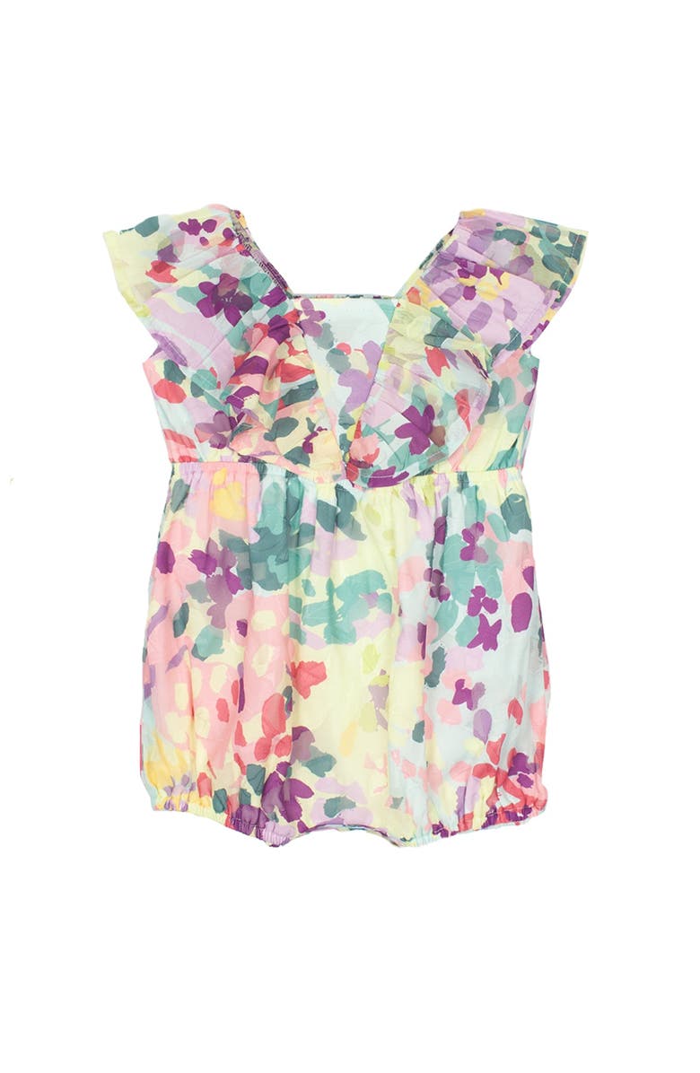 Isobella & Chloe Watercolor Baby Romper, Main, color, Pink