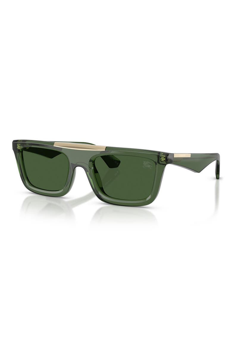54mm Square Sunglasses, Alternate, color, GREEN/DARK GREEN