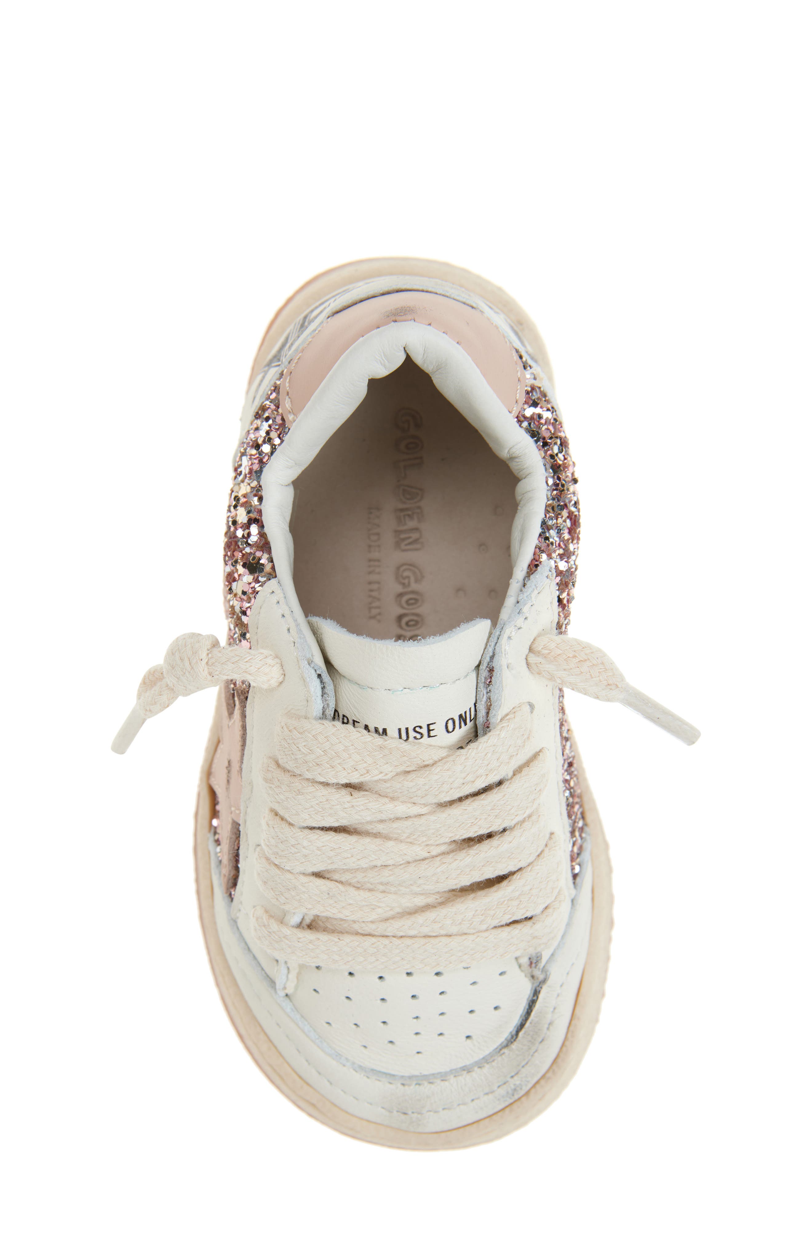 Golden Goose Kids' Ball Star Glitter Sneaker, Alternate, color, 