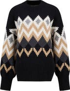 Barbour Cecelia Fair Isle Cotton & Wool Blend Crewneck Sweater
