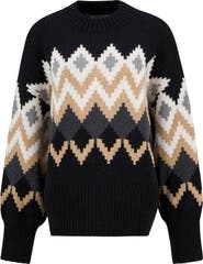 Barbour Cecelia Fair Isle Cotton & Wool Blend Crewneck Sweater