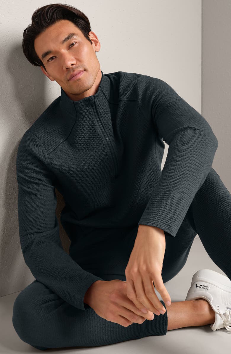 Rhone Tribeca Tech Half Zip Pullover, Alternate, color, Pine Gray