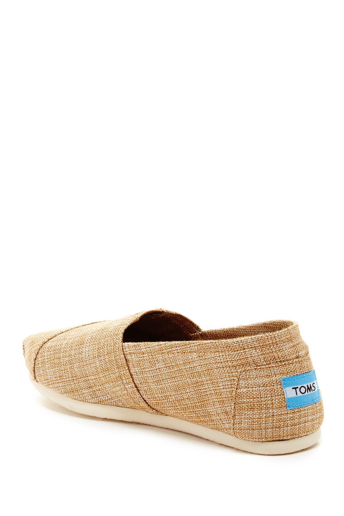TOMS 'Classic' Metallic Burlap Slip-On, Alternate, color, 