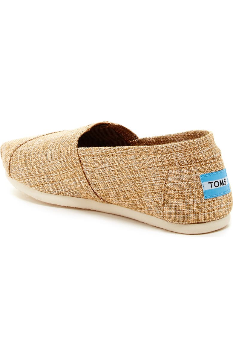 TOMS 'Classic' Metallic Burlap Slip-On, Alternate, color,
