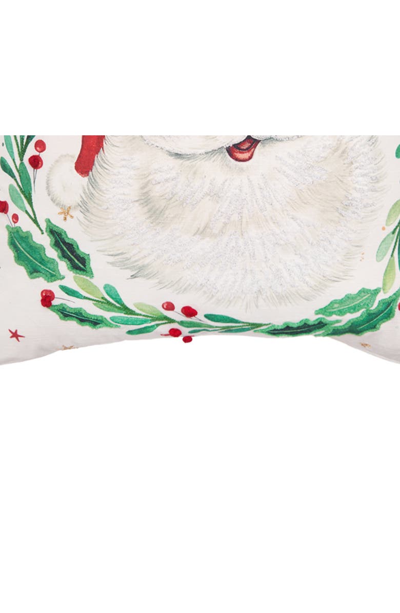 C&F Home Vintage Santa Throw Pillow, 18" x 18", Alternate, color, White
