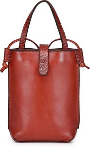 OLD TREND Wishbone Genuine Leather Structured Convertible Crossbody