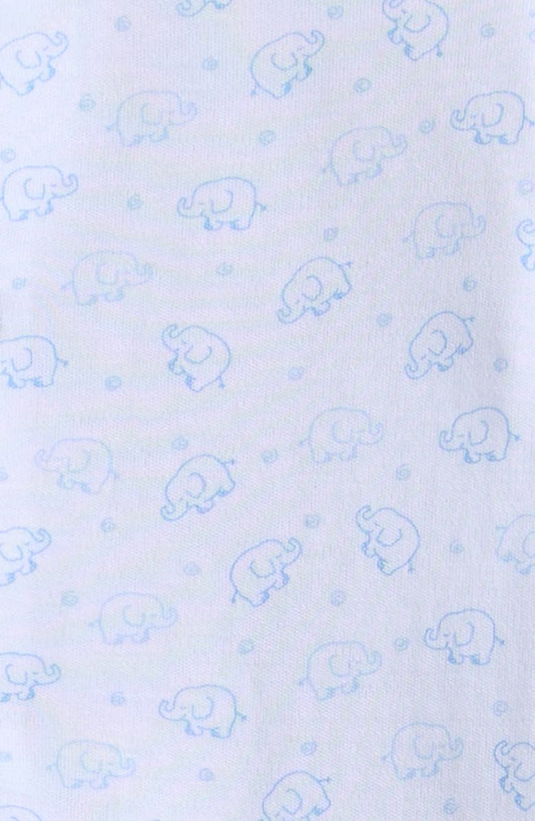 Kissy Kissy Ele-Fun Print Footie, Alternate, color, Light Blue