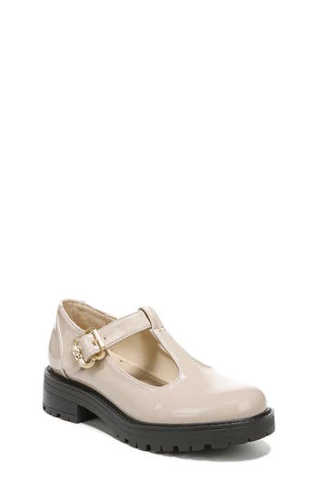 Sam Edelman Taelor Kids Lug Sole Loafer Modern Ivory Box Leather 2.0 In Brown