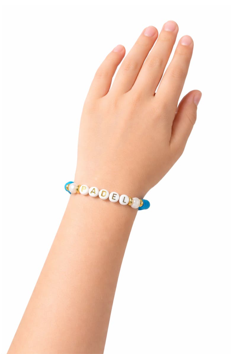 Bits & Bows Padel Bracelet, Alternate, color, Blue/White