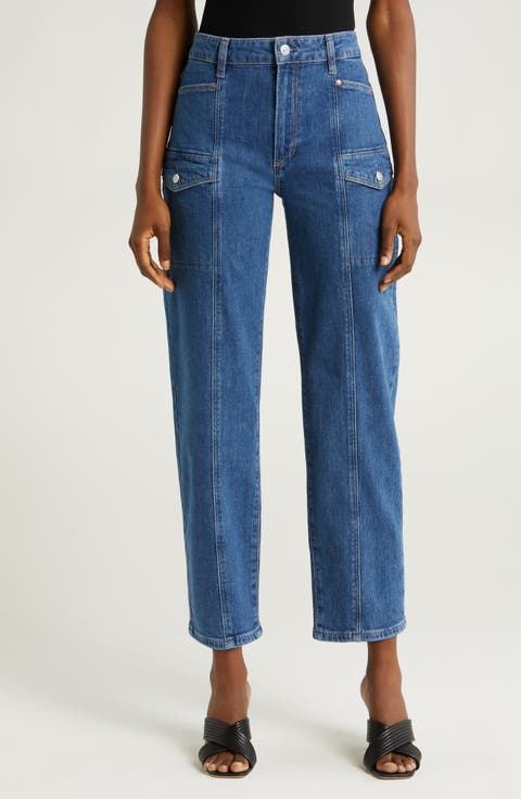 Alexis High Waist Tapered Cargo Jeans (Rubina)