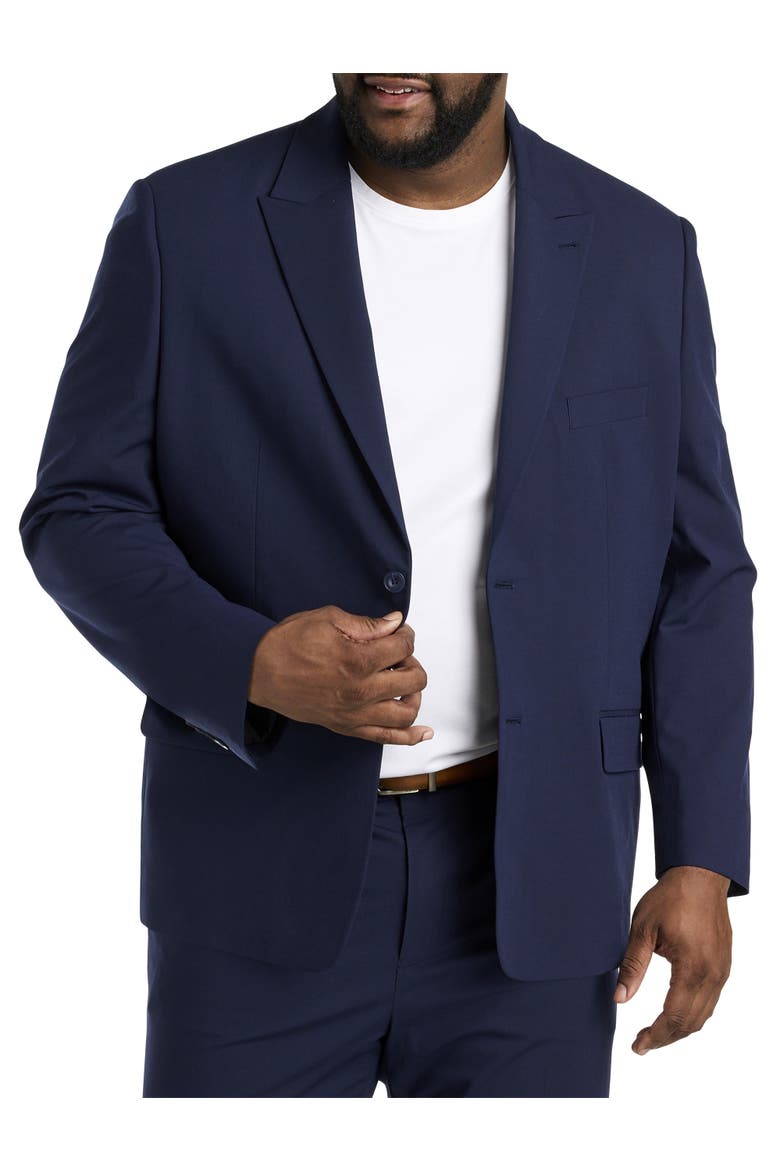 Machine Washable Modern-Fit Suit Jacket, Main, color, NAVY