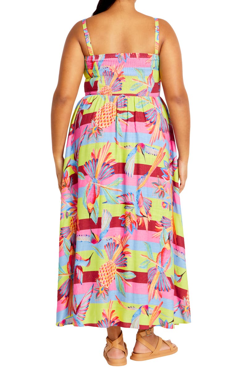 City Chic Saraya Maxi Sundress, Alternate, color, Copacabana