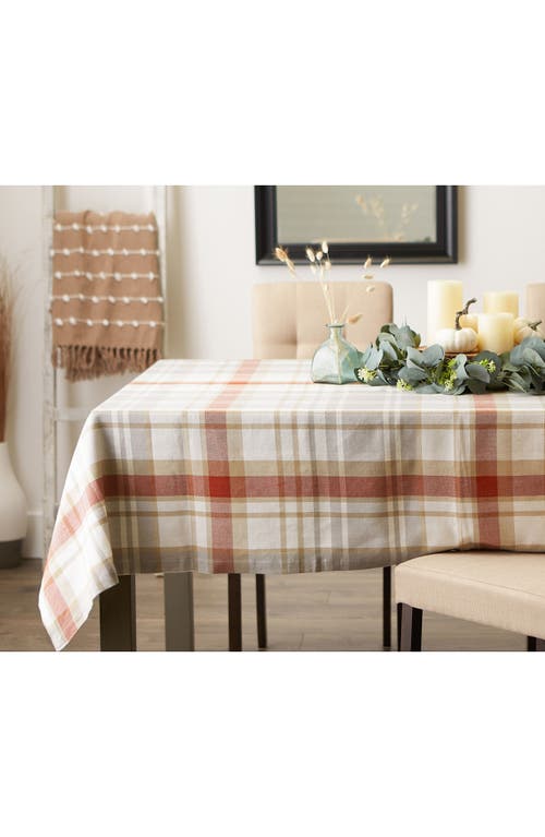 Design Imports Cozy Picnic Plaid Cotton Tablecloth In Gray