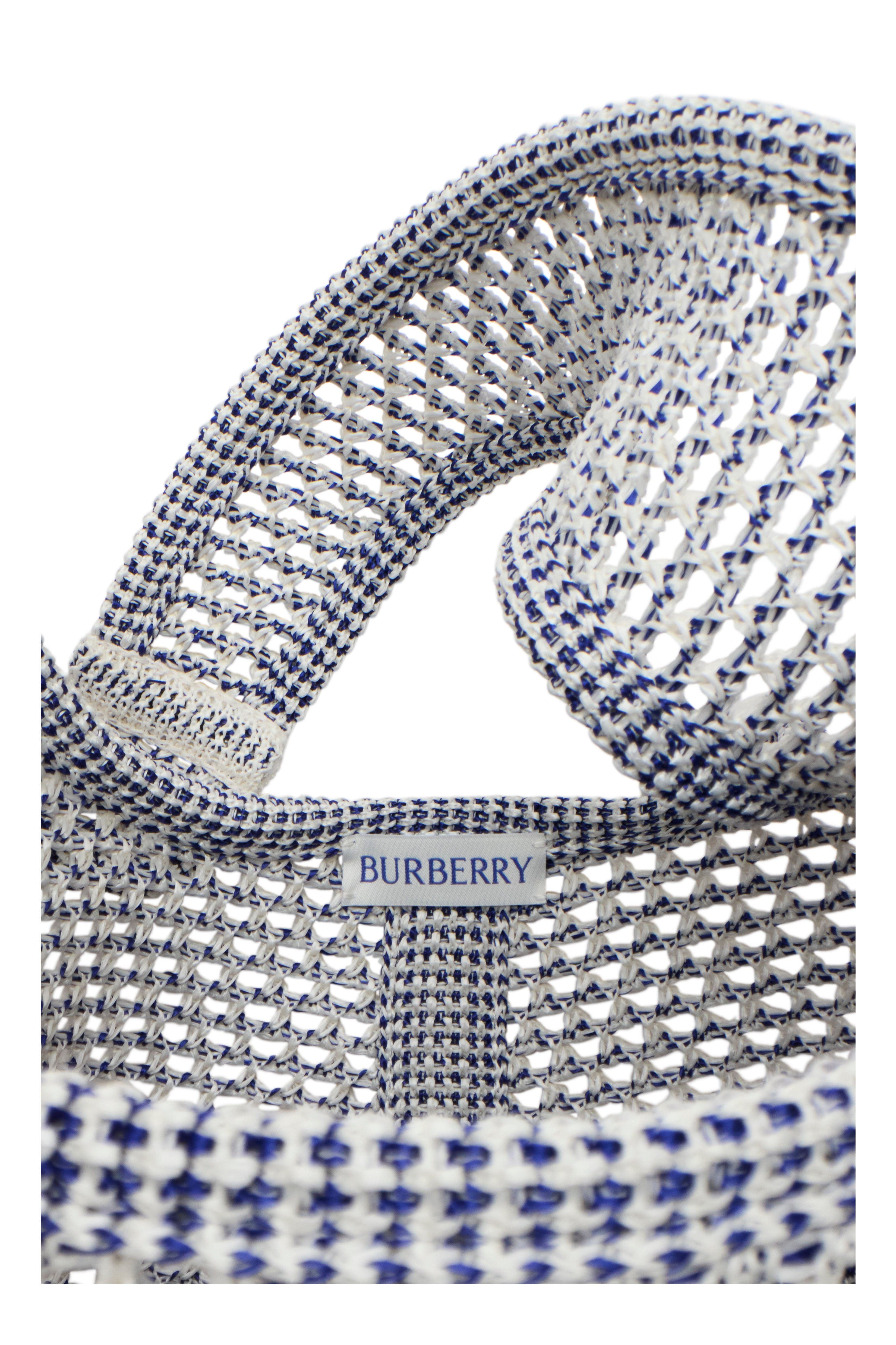 Burberry Small EKD Crochet Bag, Alternate, color, White