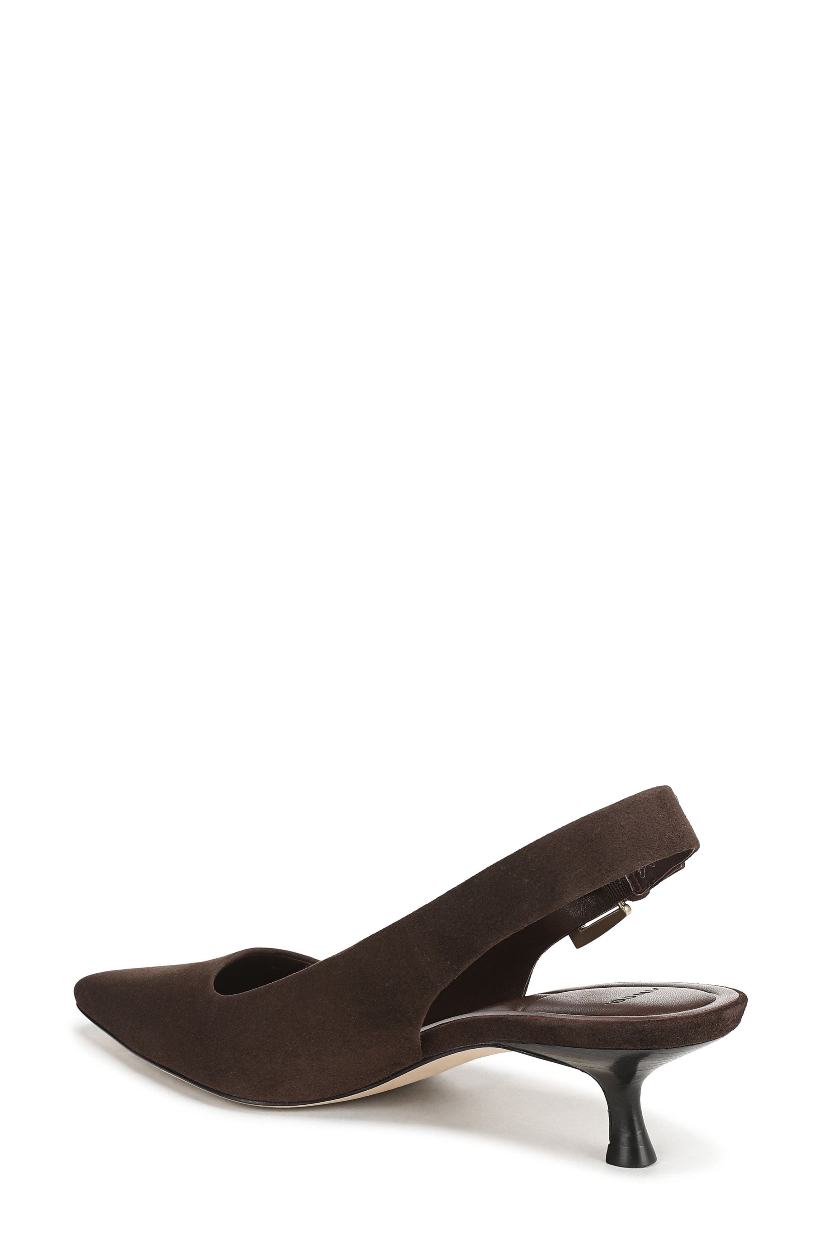 Shasta Kitten Heel Slingback Pump, Alternate, color, BROWN SUEDE