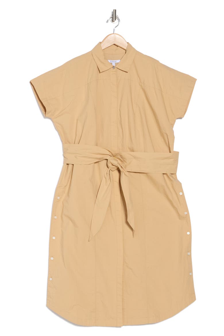 Mikala Dolman Sleeve Belted Shirtdress, Alternate, color, TOFFEE