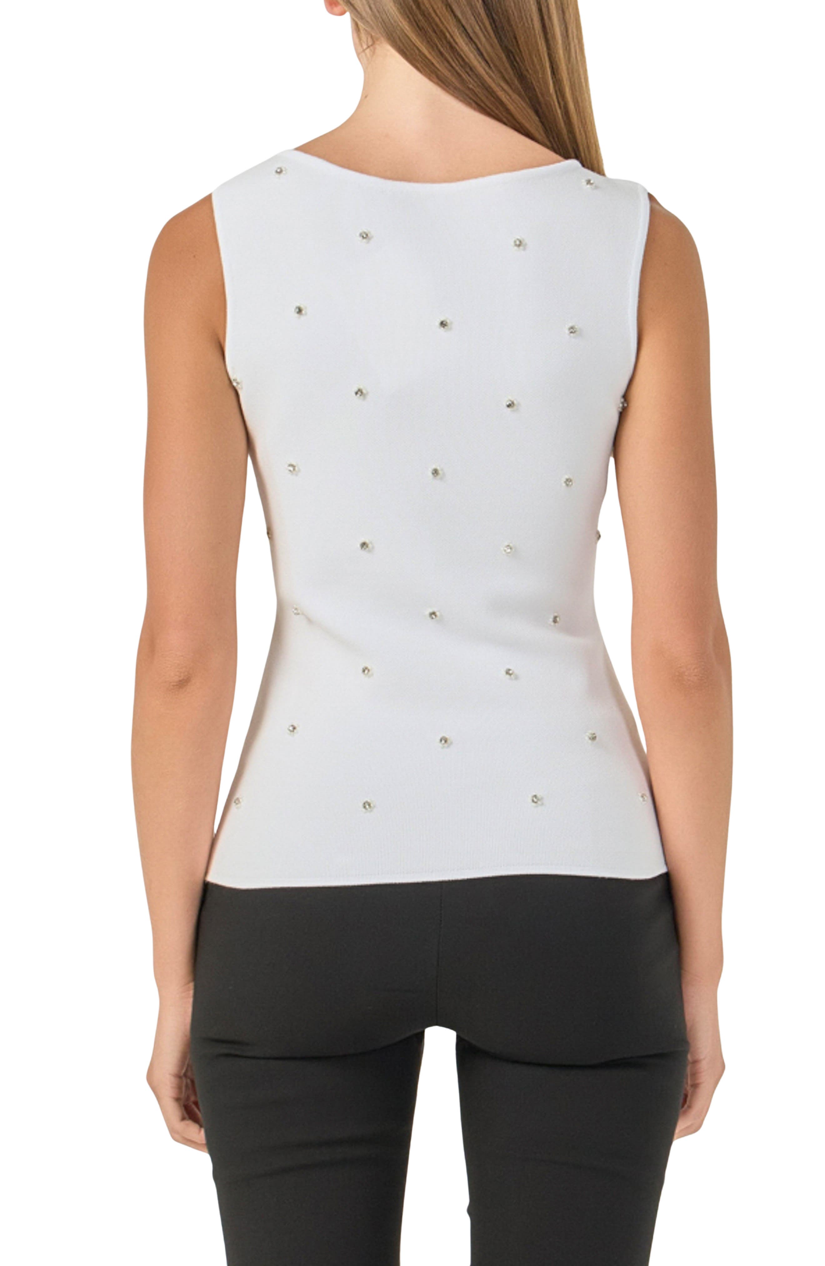 Endless Rose Jewel Embellish Sleeveless Top (Women) | Nordstrom