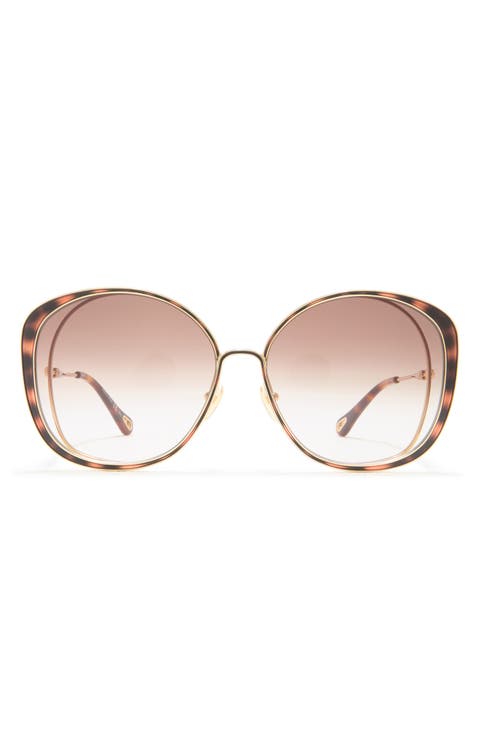 62mm Round Sunglasses
