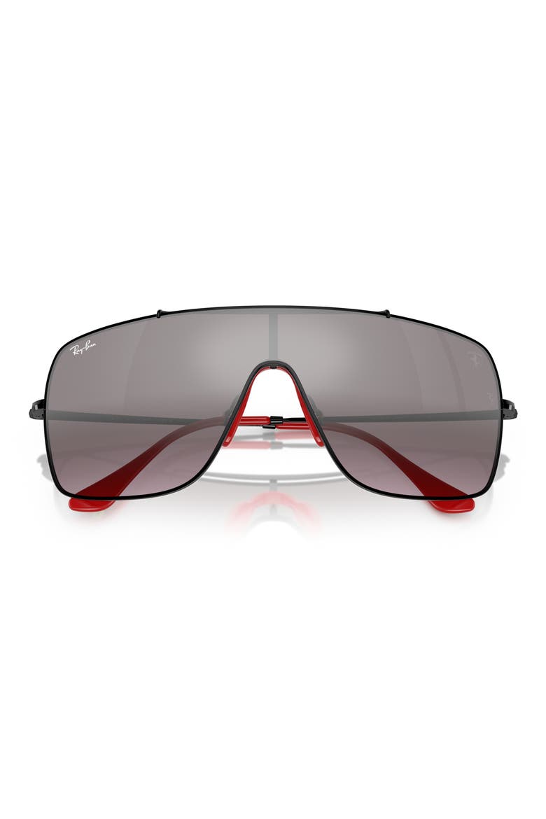 x Scuderia Ferrari 135mm Shield Sunglasses, Alternate, color, BLACK